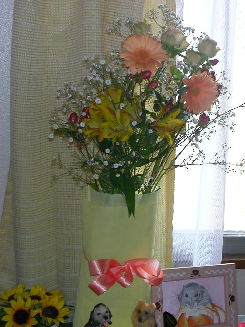 お花もらって花瓶の無いとき 普通の日常
